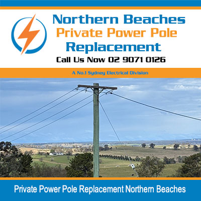 Electrical power pole with transmission in Northern Beaches